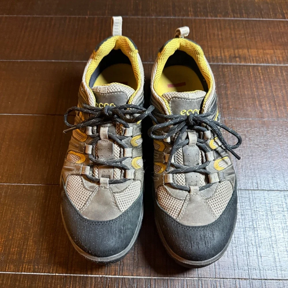 ECCO Hiking Shoes Mens 43 Brown Gore-Tex Waterproof Receptor Trail Sneakers